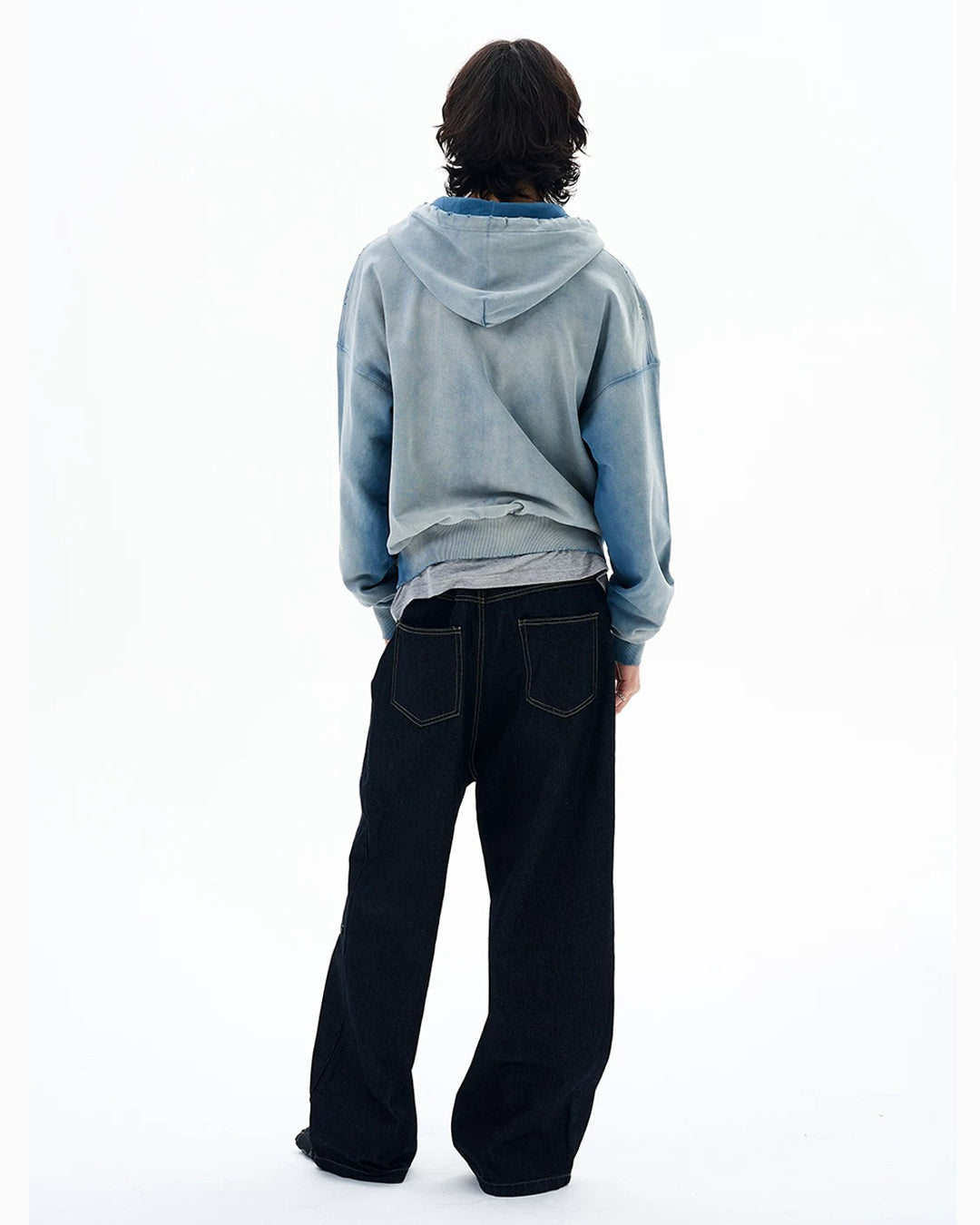 VINTAGE LABEL GRAPHIC WASHED SWEATSHIRTS - BLUE
