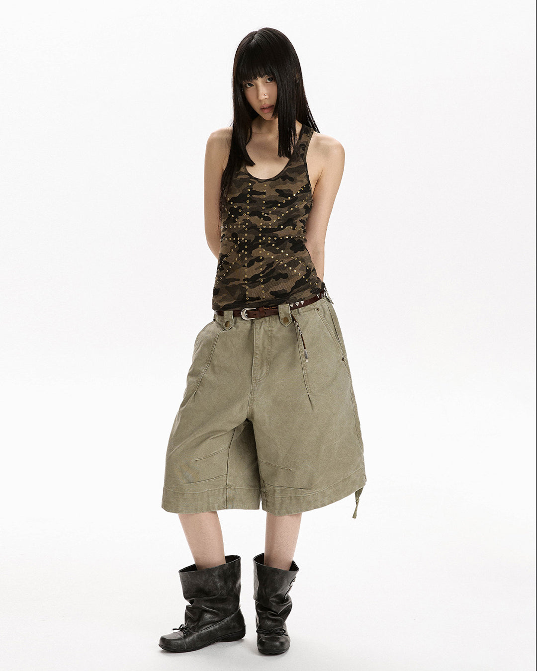 UNION JACK STUDDED CAMO VESTS - CAMO