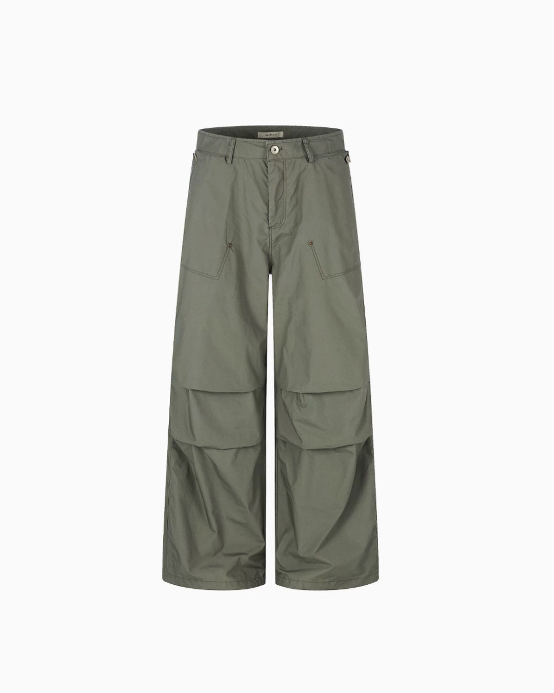 QUICK-DRY RELAXED PARACHUTE CARGO PANTS - ARMY GREEN