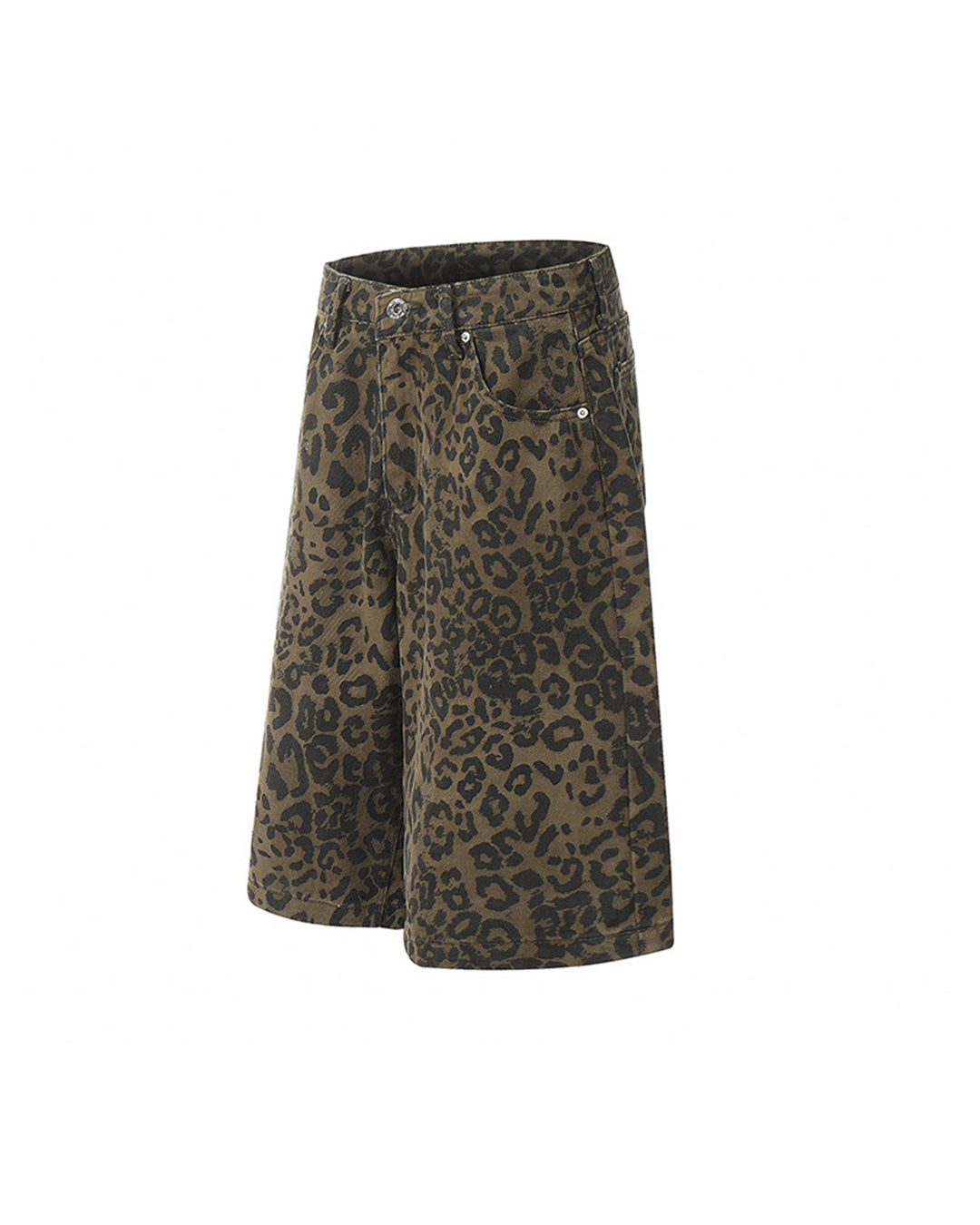 AMERICAN RETRO LEOPARD JORTS - GREEN