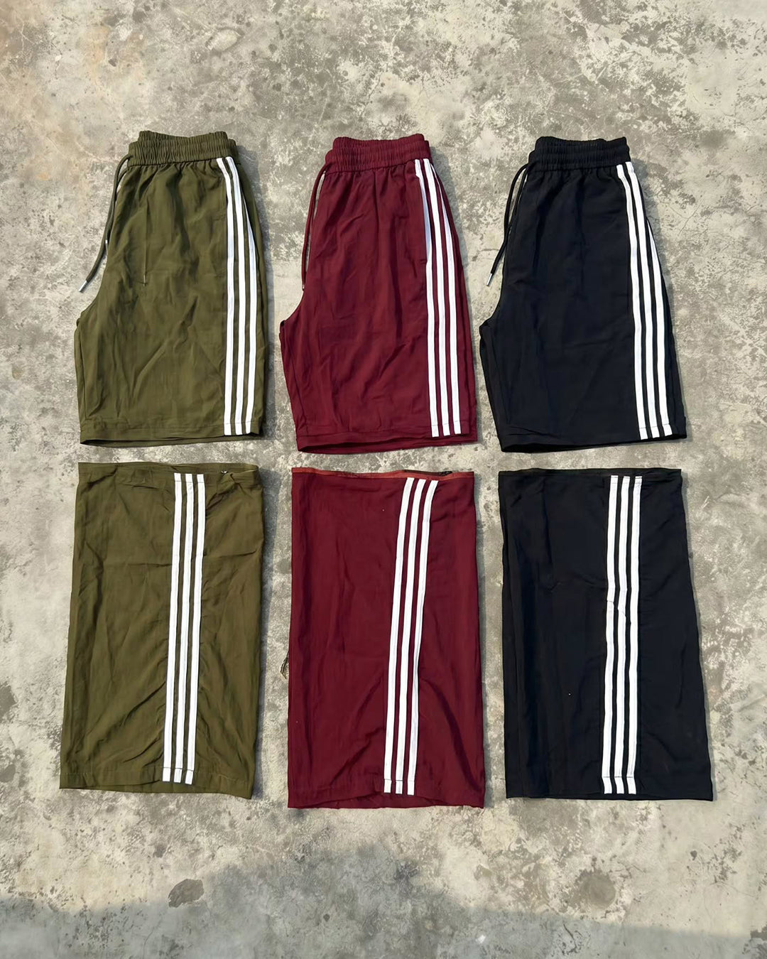 STRIPED DETACHABLE-LEG QUICK-DRY PANTS - OLIVE