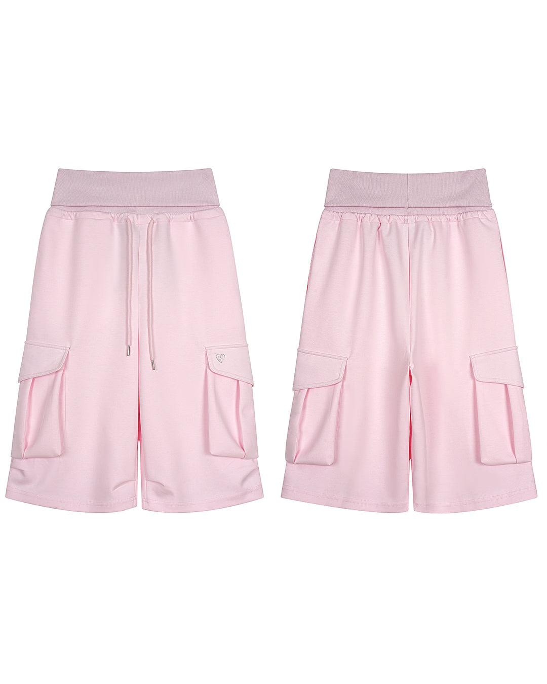 UTILITY POCKET ATHLETIC CROPPED SWEATS - PINK
