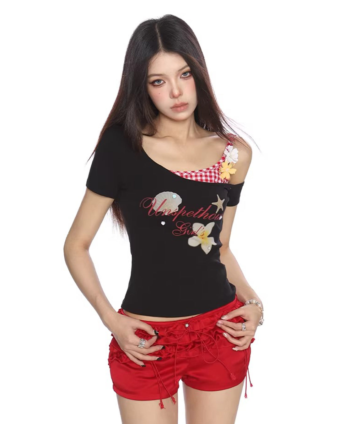 PLAID FAKE LAYERED VACATION CAMI TOPS