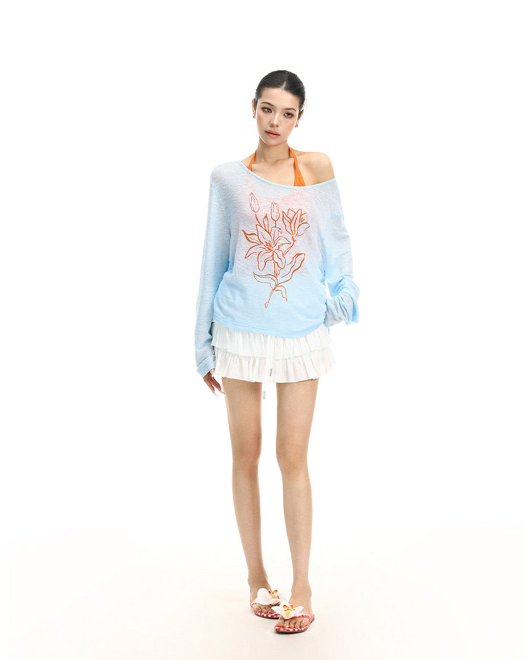 MICRO SHEER CAMI COVER-UP MATCHING SETS - BLUE