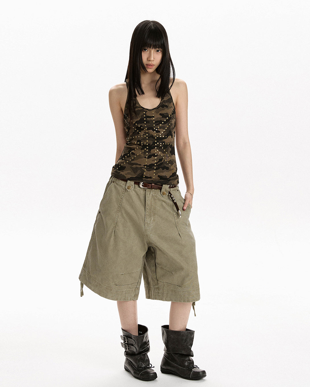 UNION JACK STUDDED CAMO VESTS - CAMO