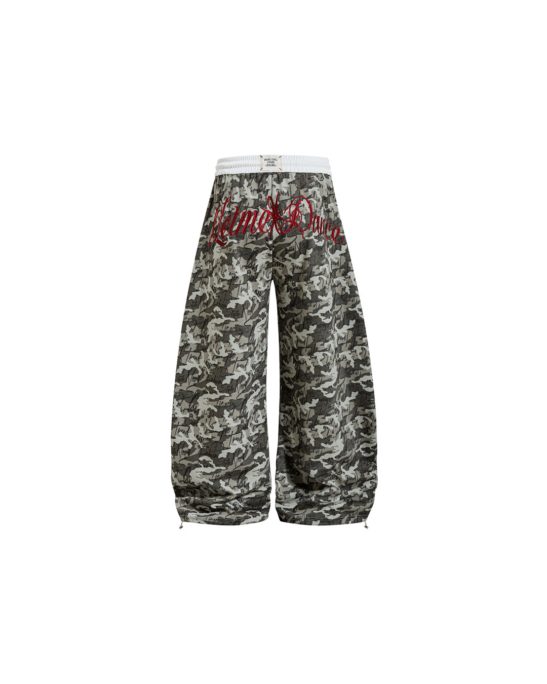 EMBROIDERED LETTER CAMO SWEATS - GREEN