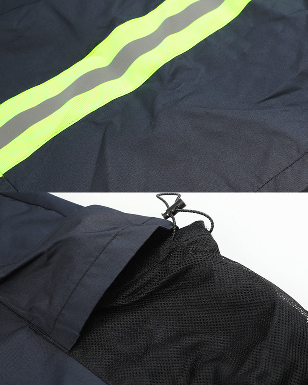 STREETWEAR REFLECTIVE STRIP CARGO PANTS - NAVY BLUE