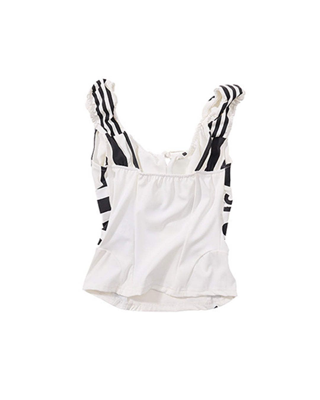LACE-UP SPORTS JERSEY TANK TOPS - WHITE