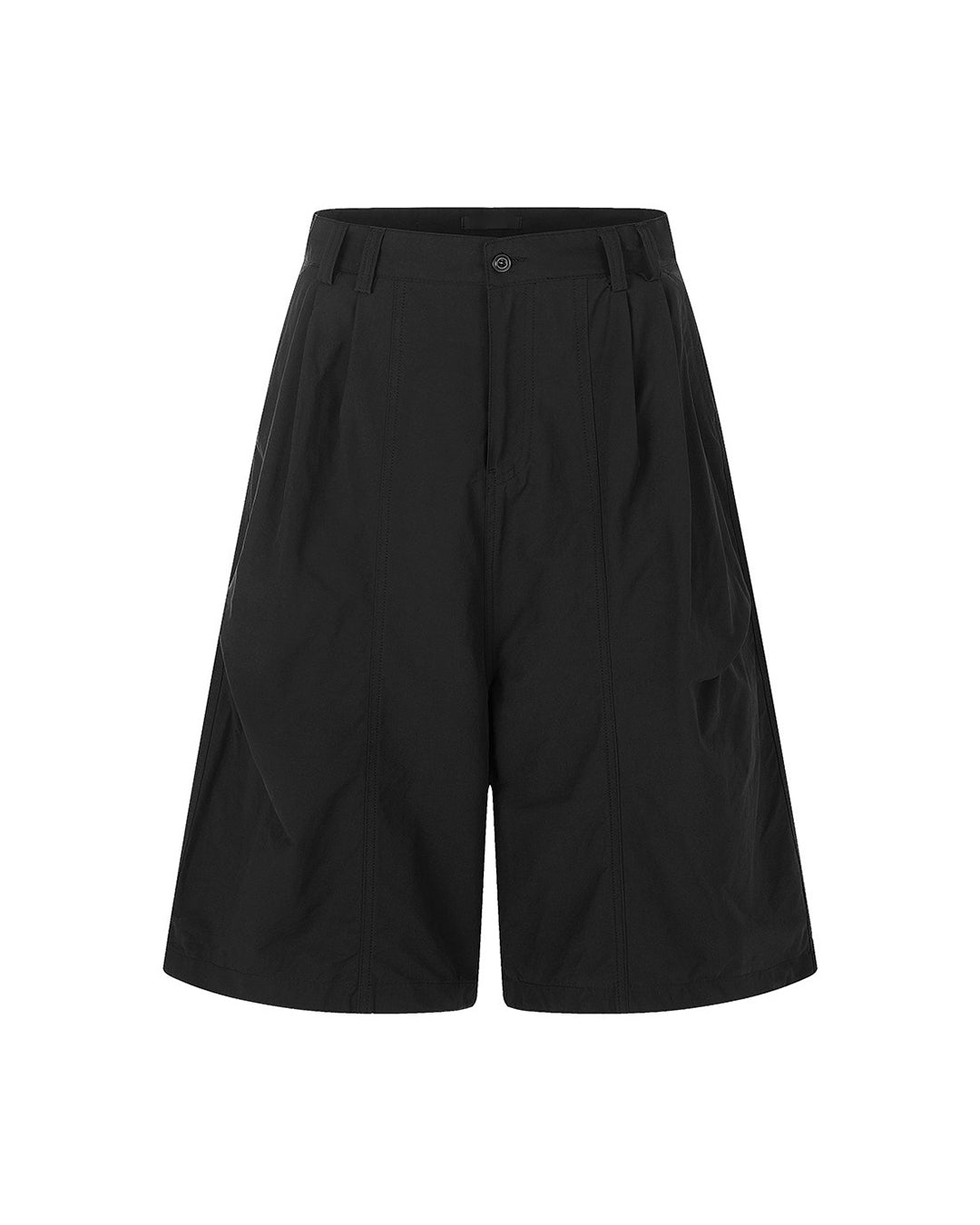 LOOSE FIT SPORT MESH CROPPED CARGO PANTS - BLACK