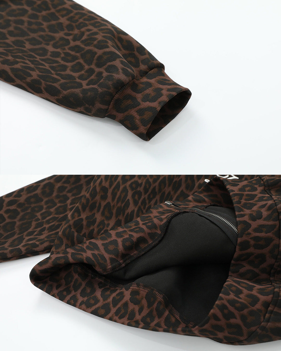 WAR HORSE EMBROIDERED LEOPARD HOODIES - LEOPARD