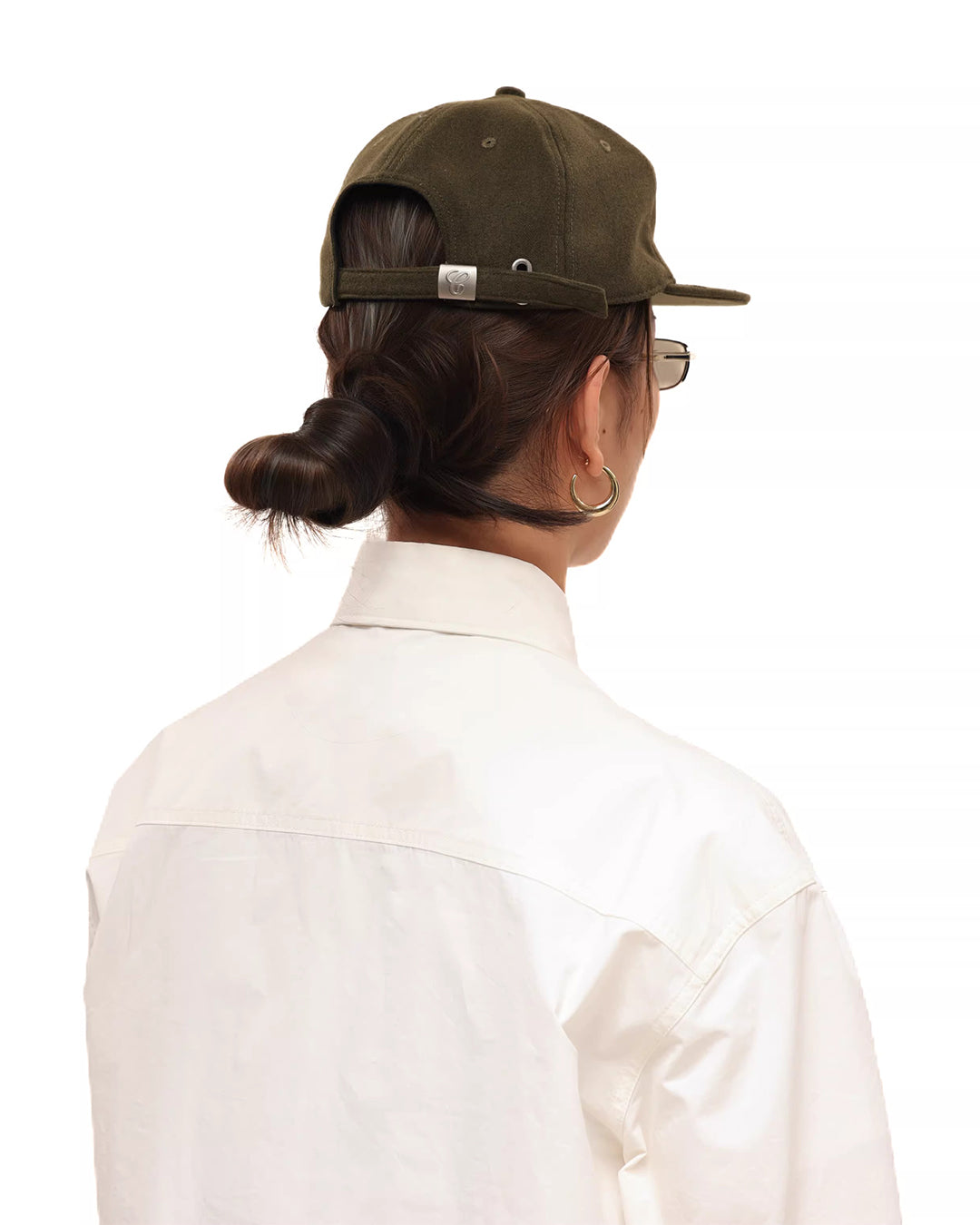 VINTAGE EMBROIDERED WOOL BASEBALL CAPS - OLIVE