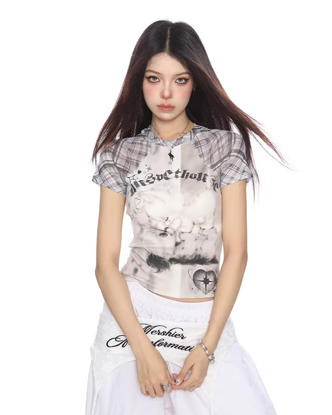 CAT GRAPHIC REGULAR-FIT T-SHIRTS - WHITE