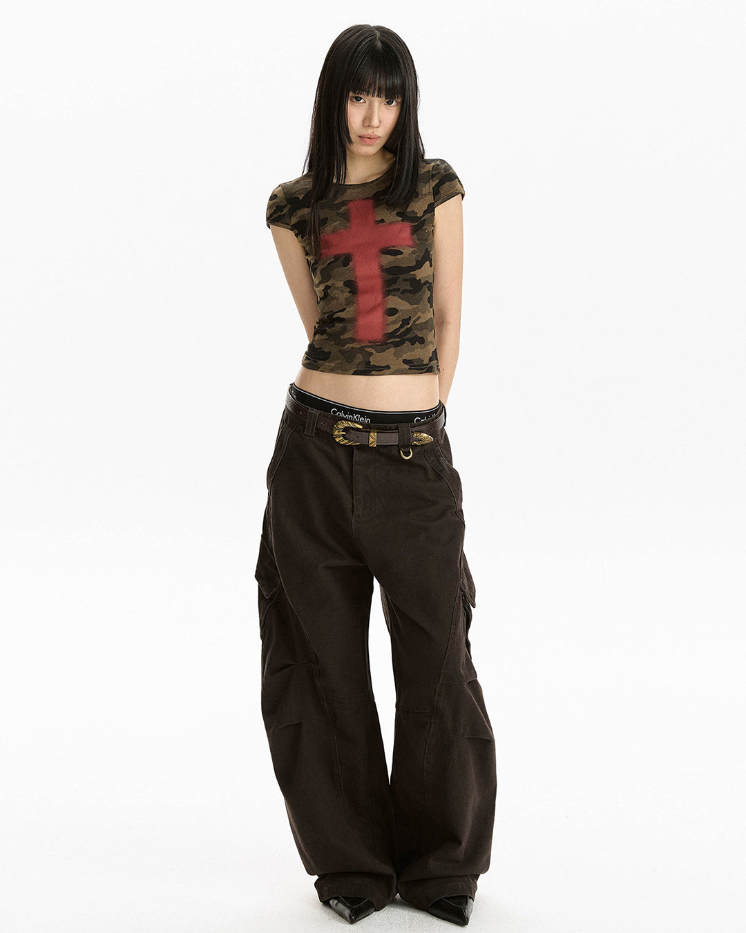CROSS PRINT CAMO T-SHIRTS - CAMO