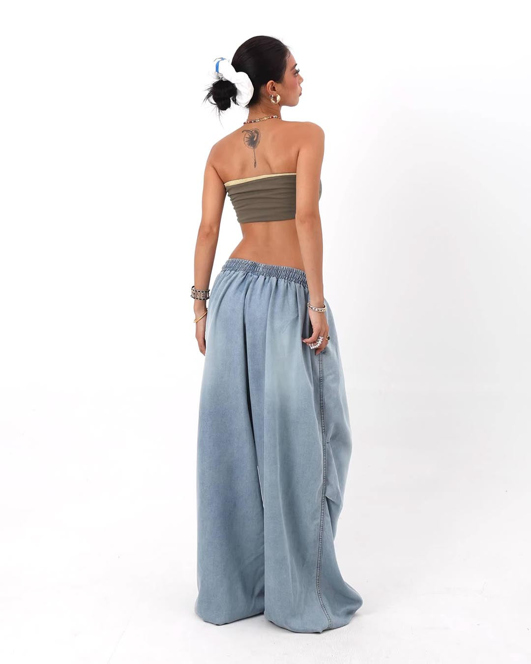 WATER-FLOW TENCEL RELAXED PANTS - LIGHT BLUE