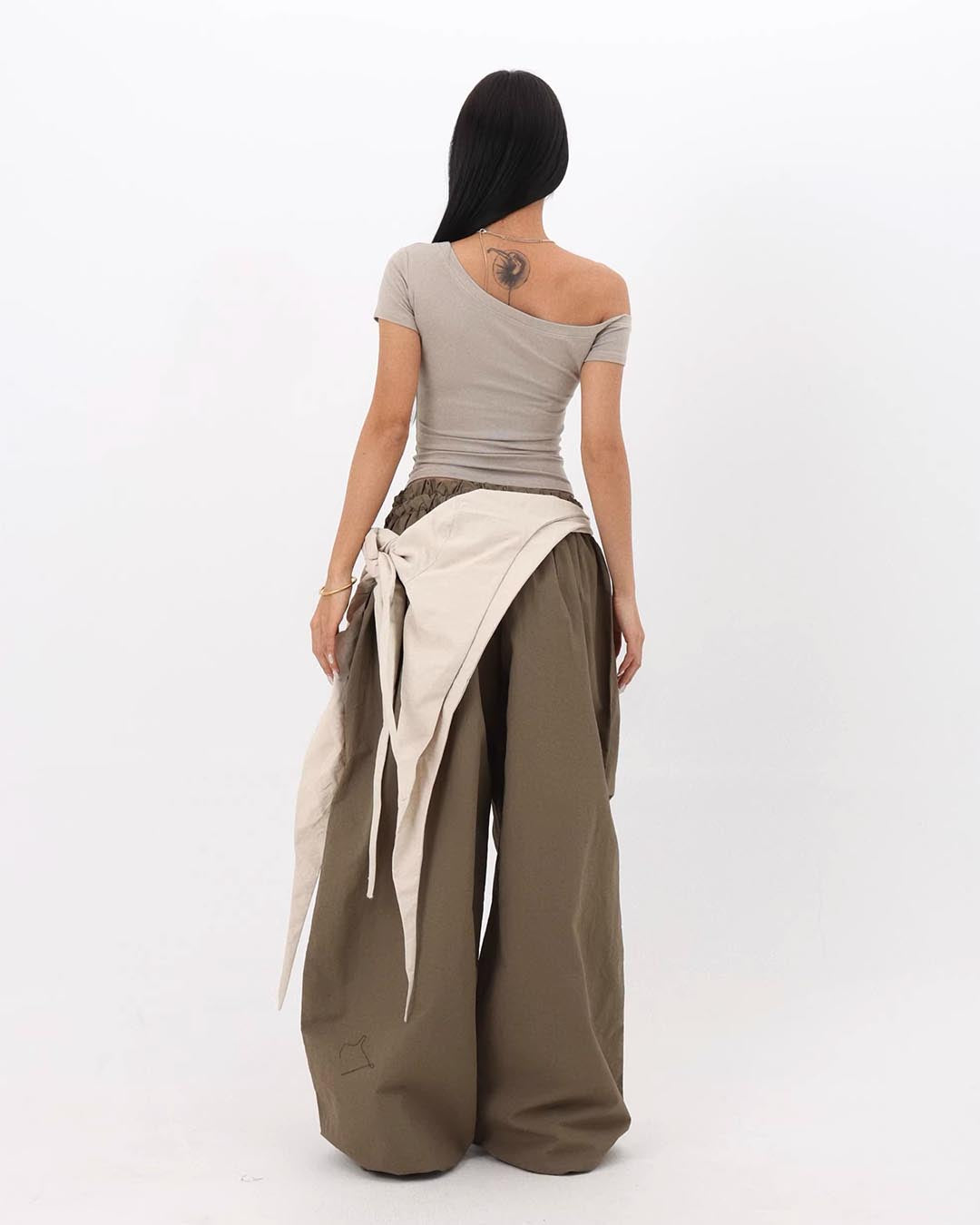 QUICK-DRY PARACHUTE CARGO PANTS - BROWN GREEN